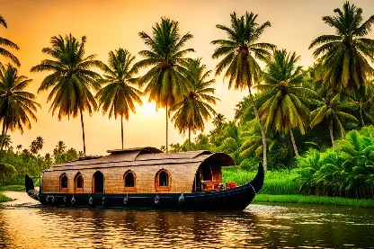 Traditional houseboat ride in Alleppey